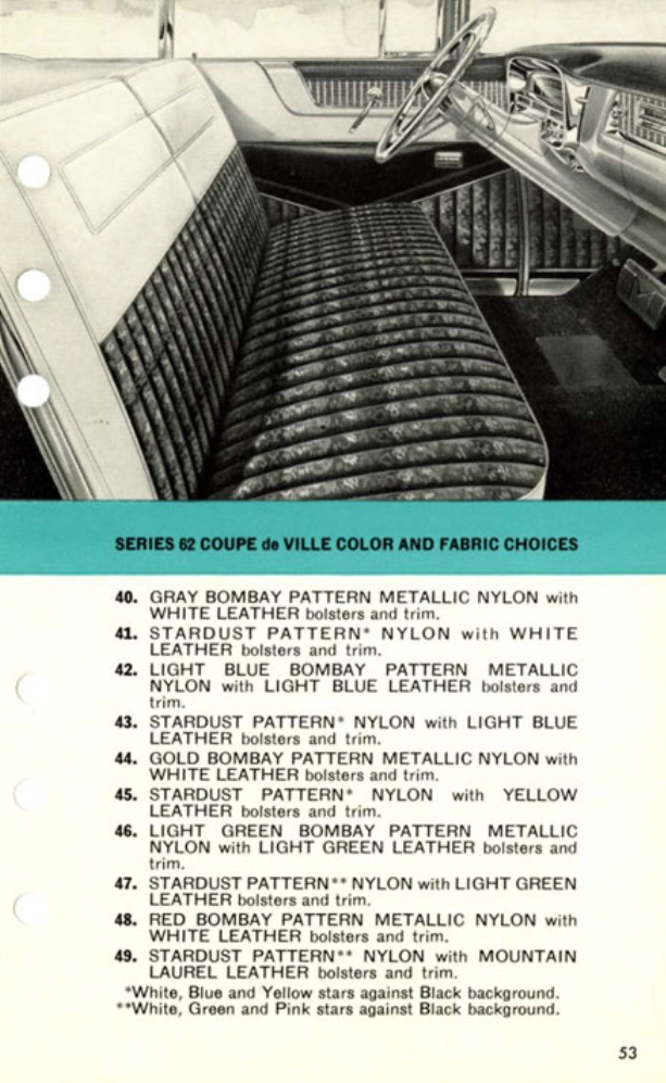 1956 Cadillac Salesmans Data Book Page 79